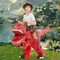 GOOSH Inflatable Dinosaur Costumes for Kids and Adults T Rex Blow Up Ride on Dino Outfits